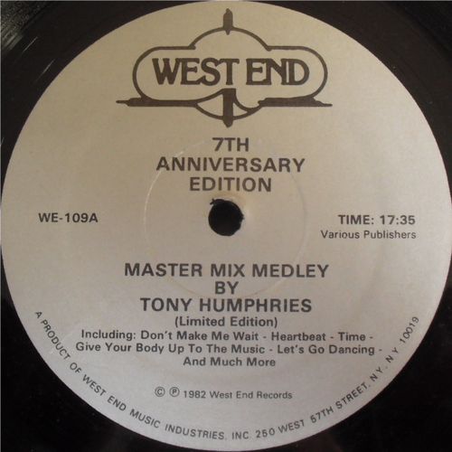 Tony Humphries — Master Mix Medley - 7th Anniversary Edition